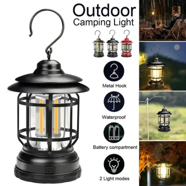 Retro Camping LED Lantern Lamp