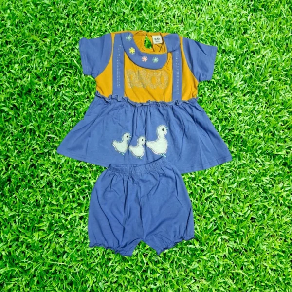 Girls Stone Fancy dress Set Blue